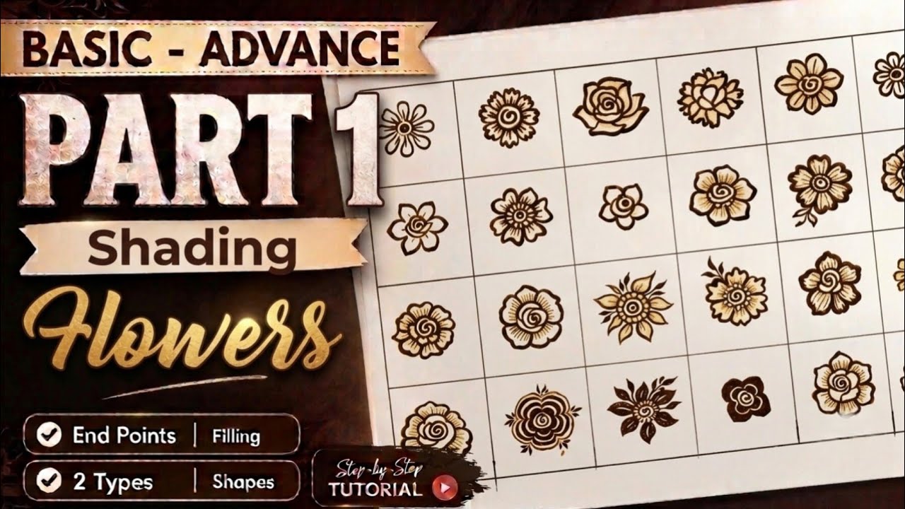 Bridal Basic Flowers Design Part 1|| Basic To Advance Designs || artist asiya❤️ Vlog 14 #viralvlogs