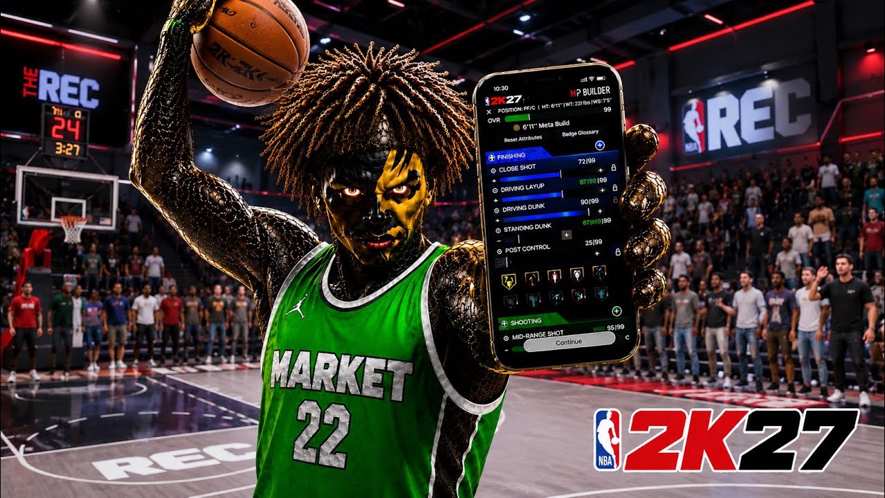 THE BEST DAY 1 PICK & ROLL SHOOTING CENTER BUILD in NBA 2K27! (5v5 BUILD)