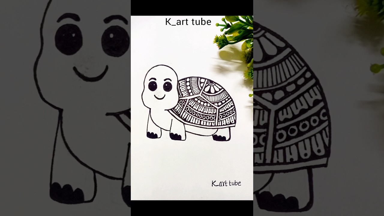turtle 🐢 mandala art #ytshorts #shorts #art #drawing #mandala #mandalaart