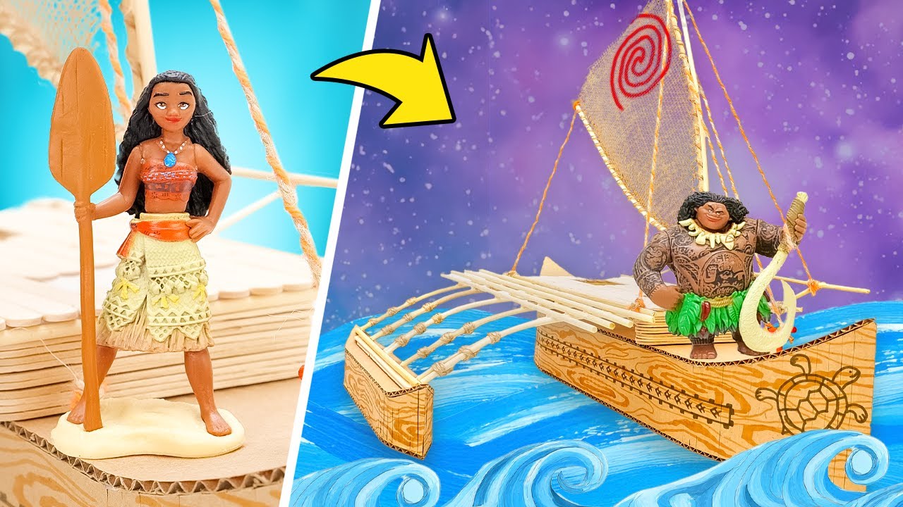 Faça o Barco da Moana Ganhar Vida 🛶 Tutorial de Artesanato passo a passo