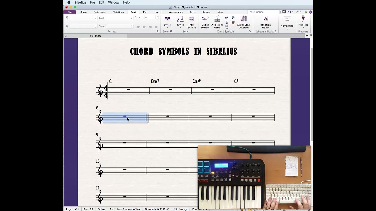 Jazz Arranging in Sibelius: Chord Symbols (Week 6 of 12)