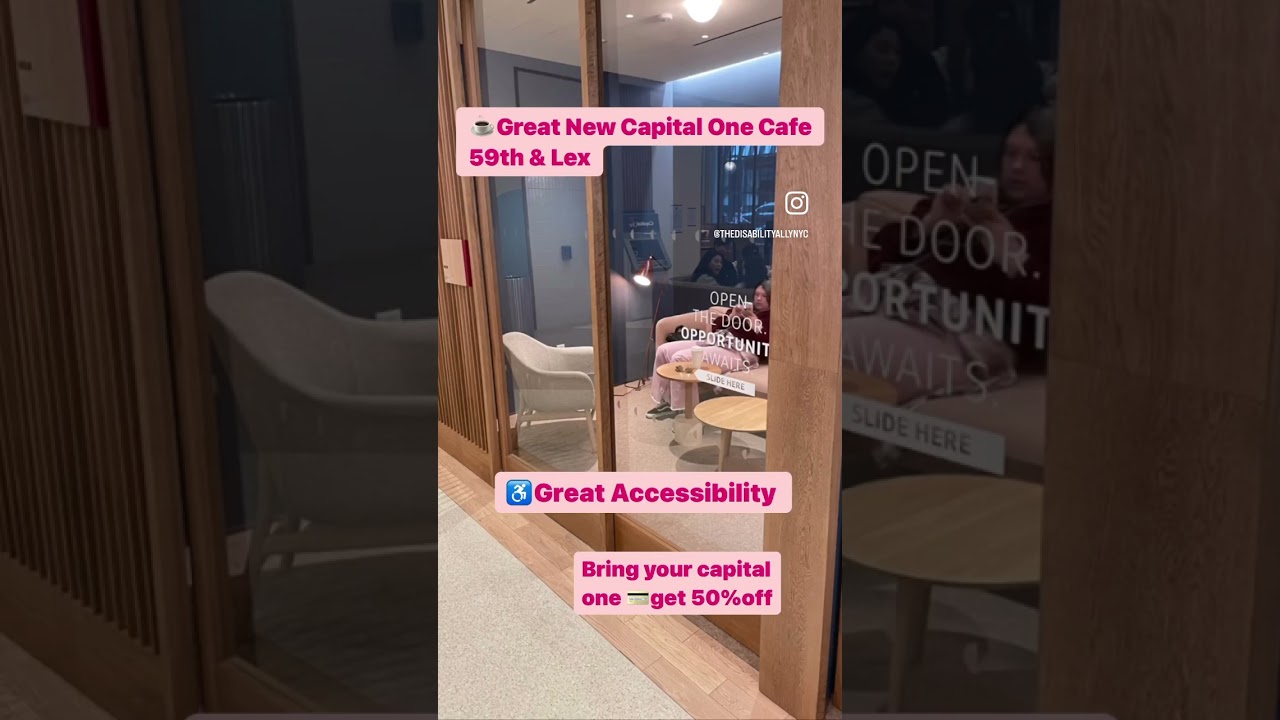 Capital One Cafe Midtown #Manhattan #accessibility #accessibletourism #accessible #accessibletravel