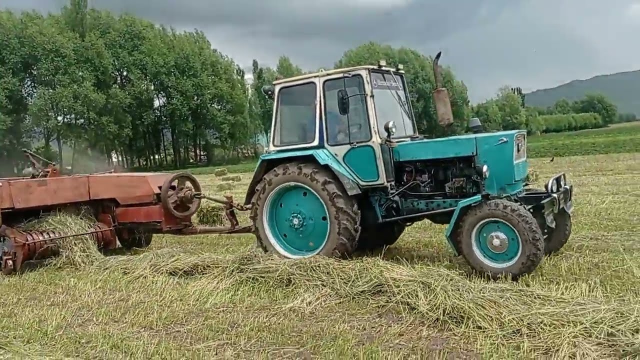 #трактор ЮМЗ пресс подборщик 