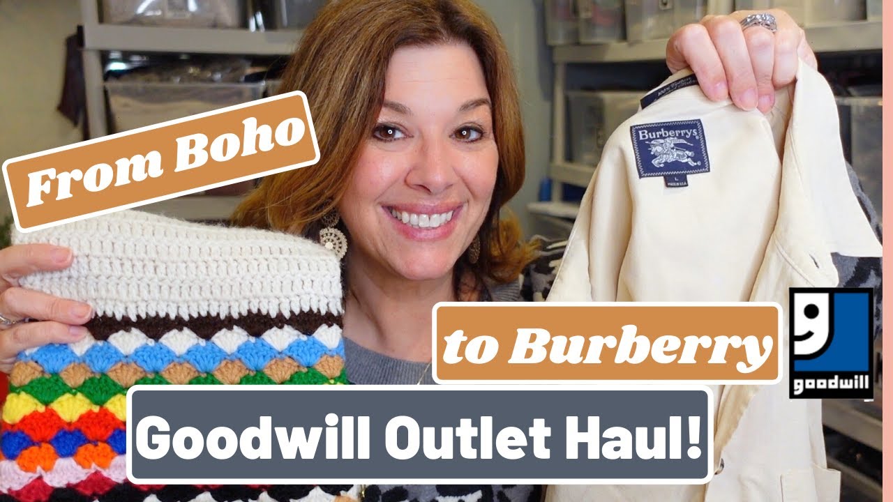 From BOHO to BURBERRY! What I found at the BINS! Goodwill Outlet Thrift Haul For Poshmark & Ebay