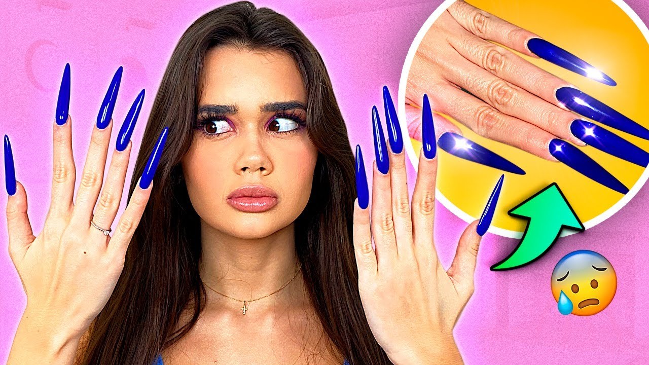 24 HORAS  USANDO UNHAS GIGANTES! Sobrevivi?