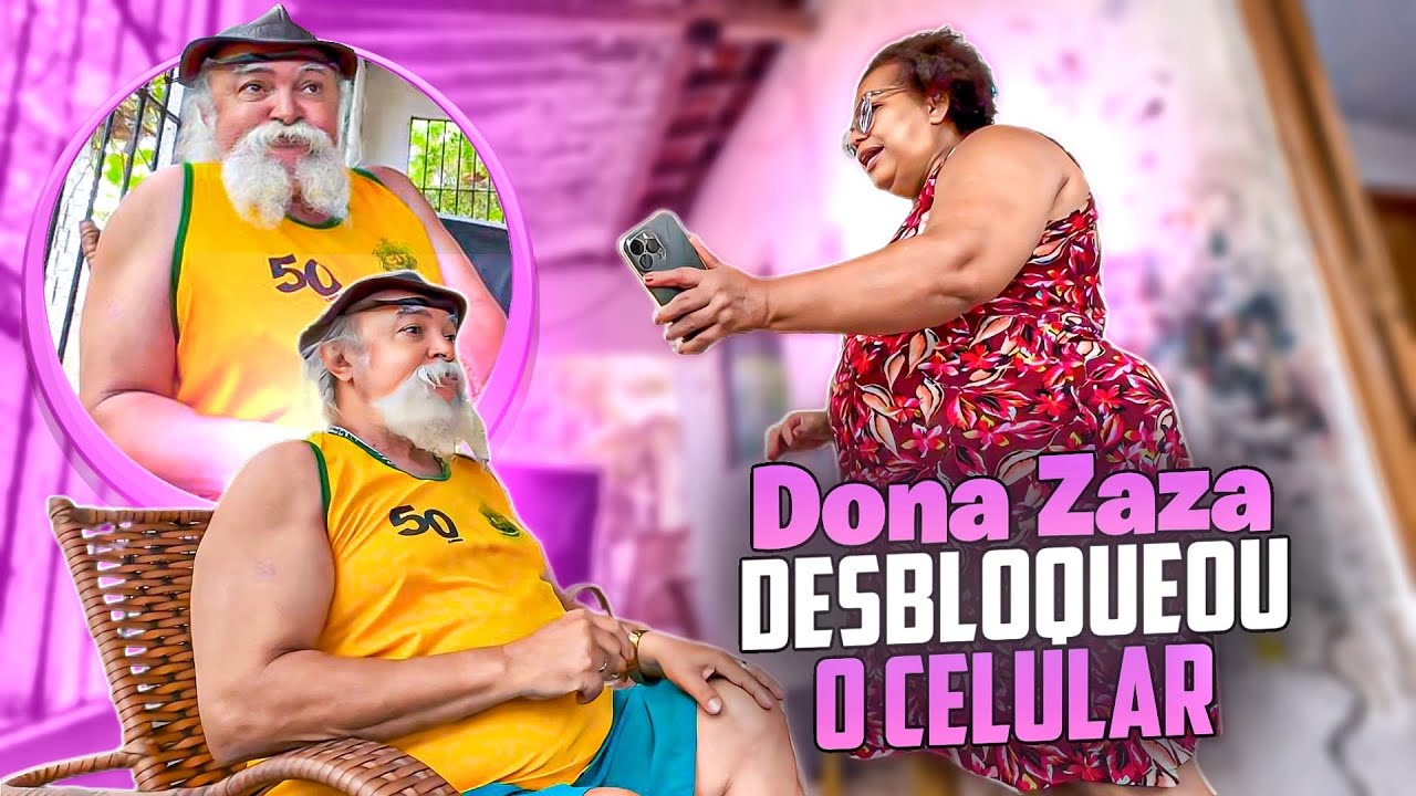 DONA ZAZA PEGOU O CELULAR DE LUIZ DO SOM E DESBLOQUEOU 😱 | LUIZ DO SOM