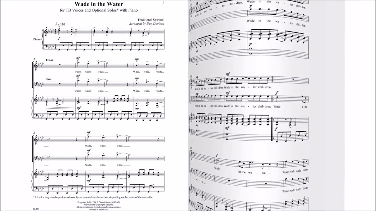 Wade in the Water (BL961) Arr. by Dan Davison