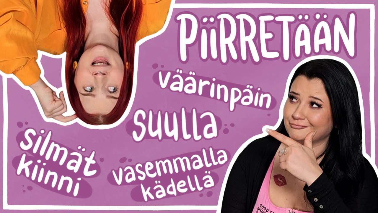 Kaoottinen piirtohaaste siskon kanssa... TAAS 😂 (MONTA HAASTETTA!!)