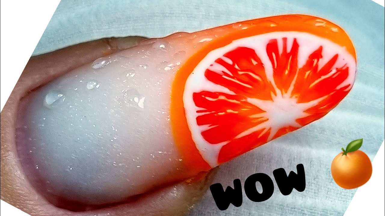 WOW!!!    ORANGE   Nail ART design