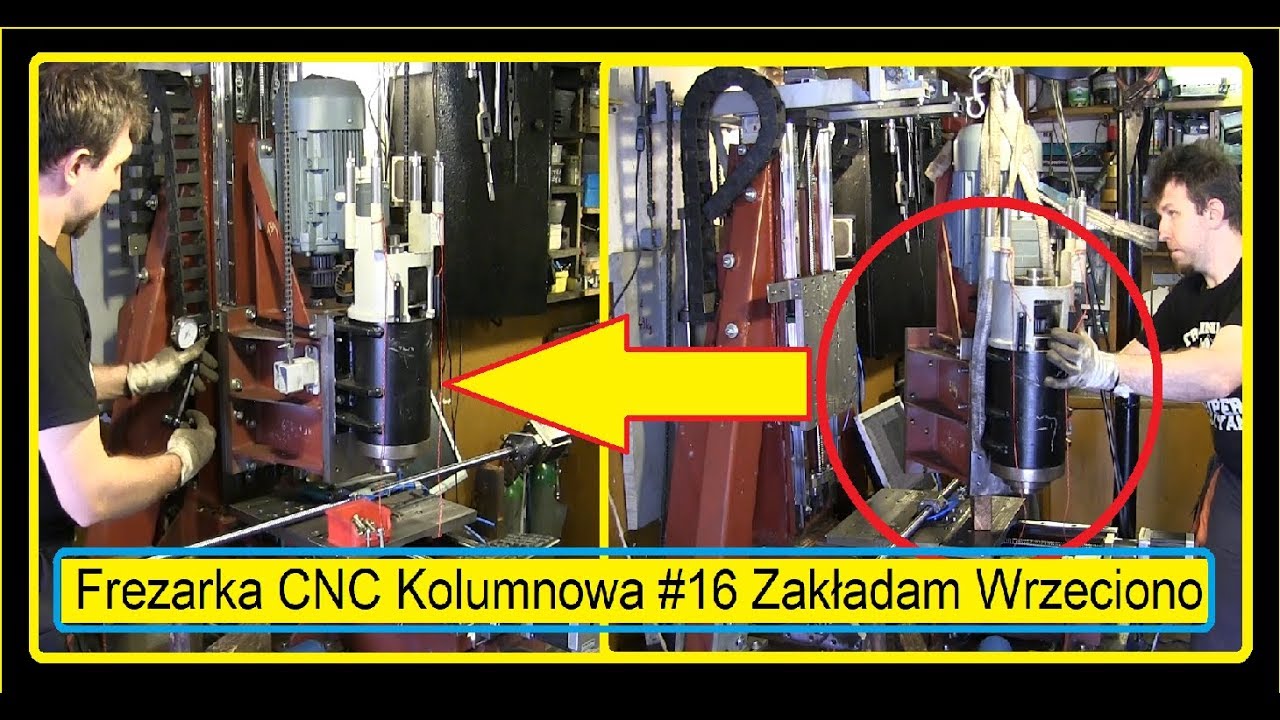 Frezarka CNC Kolumnowa #16 Skąd brać precyzyjne blaszki do podkładania ? Zakładam Wrzeciono