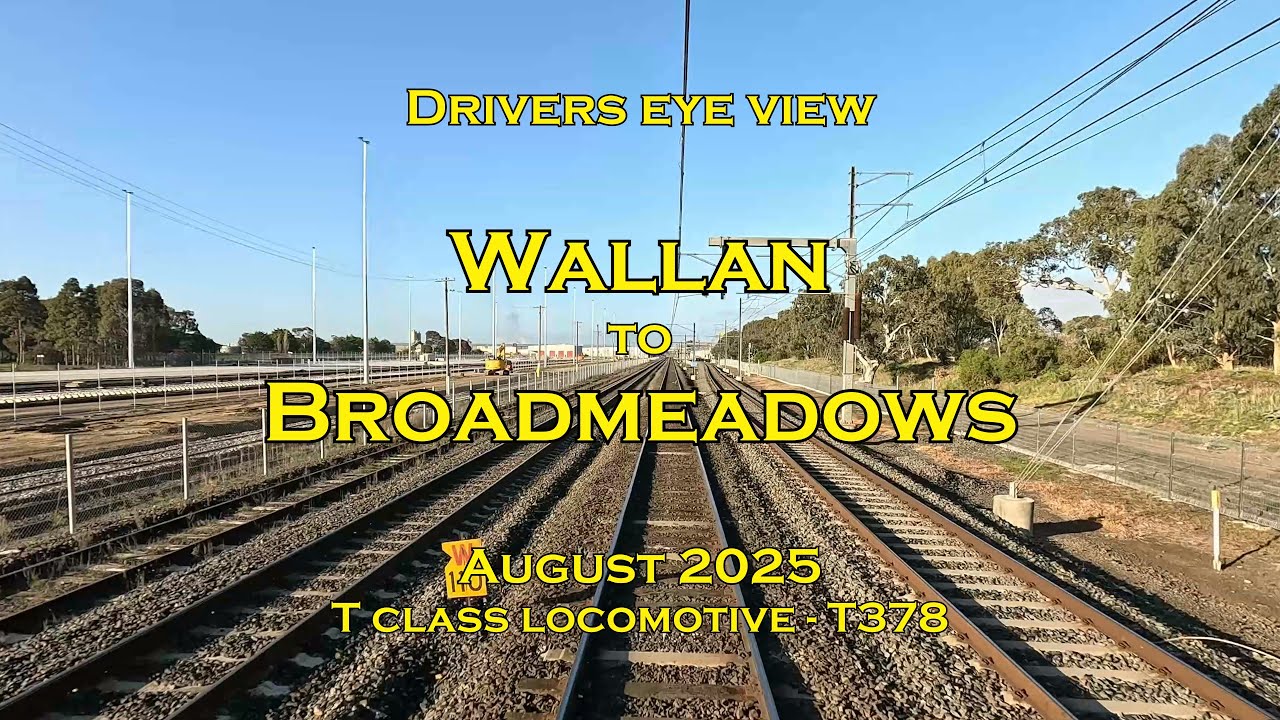 Drivers eye view, Wallan to Broadmeadows, T class, Aug 2025