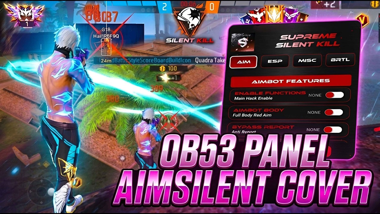 OB53 FREE FIRE SUPREME SILENT AIM KILL APK 👺| 100% SAFE & ANTIBAN ✅ | FREE FIRE ‪‪| PC PANEL
