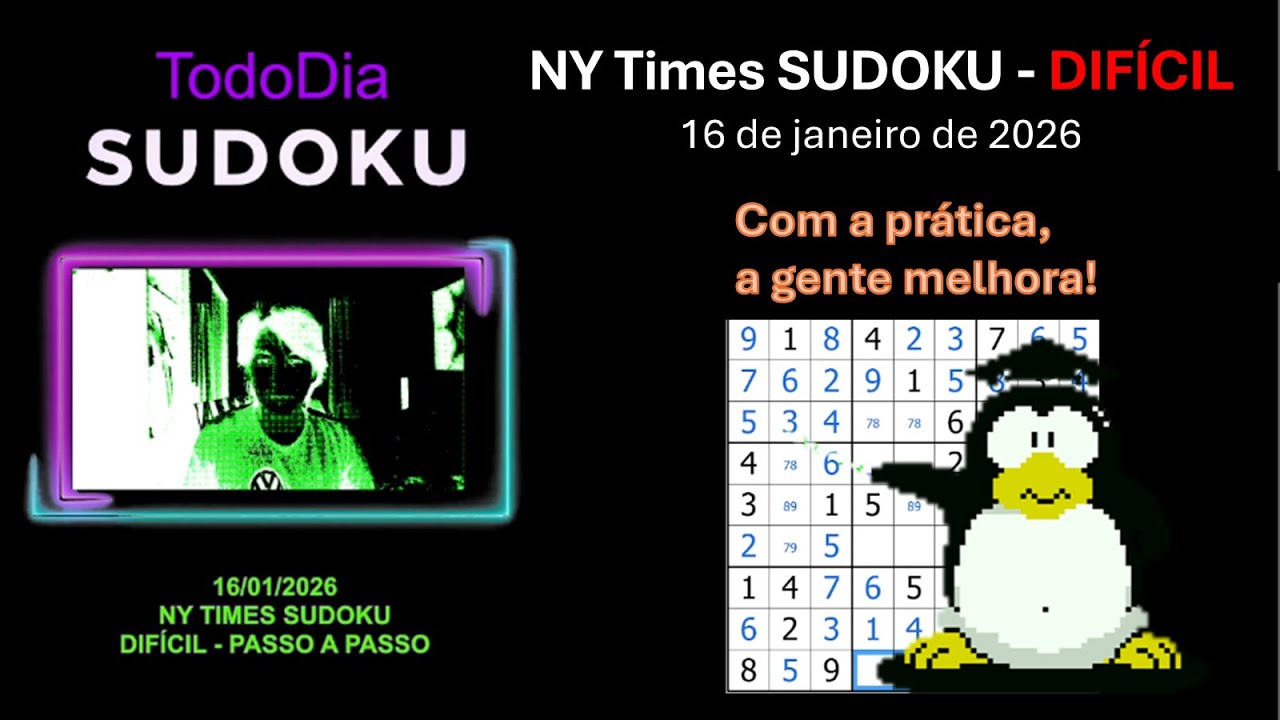 TodoDiaSudoku - NY Times - Hard - 16/01/2026 - Passo-a-Passo