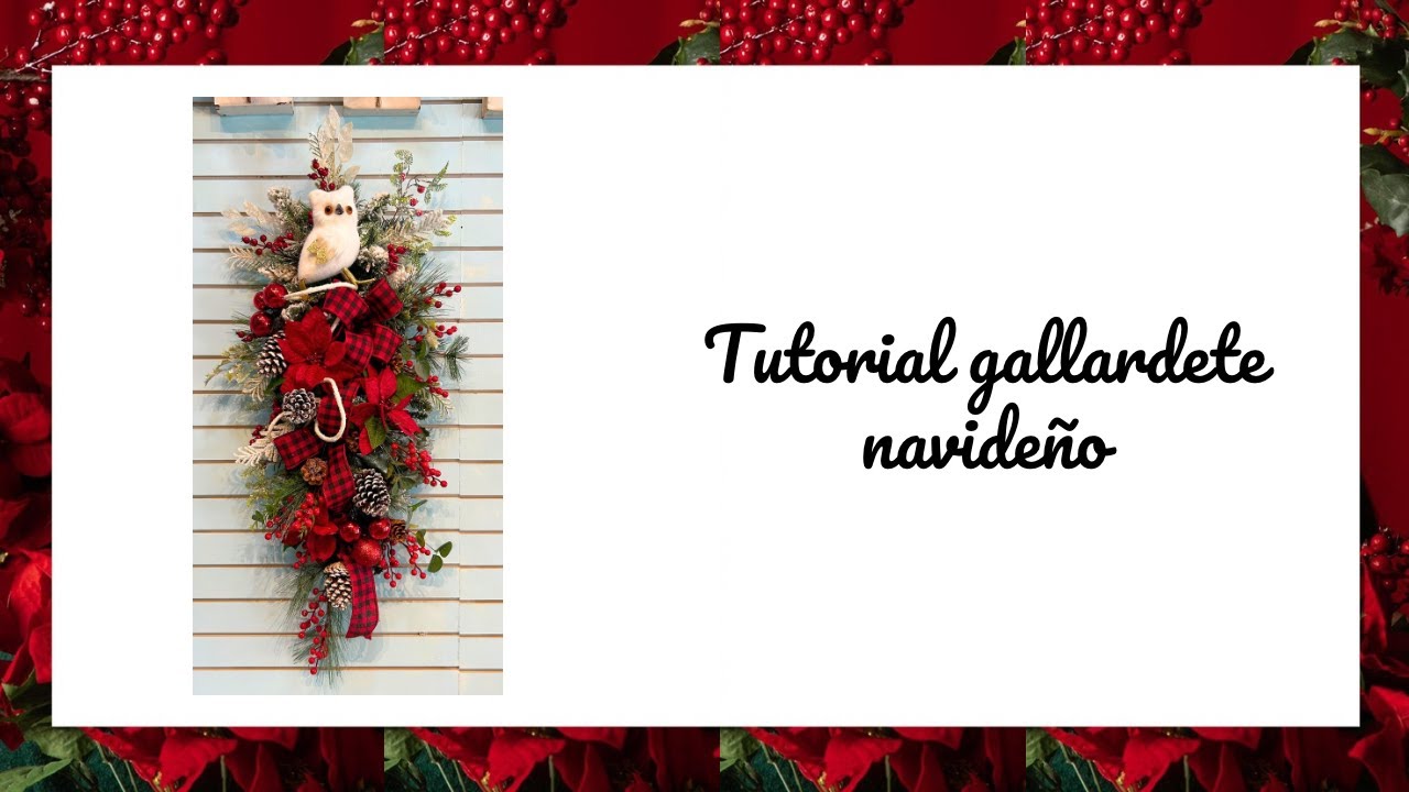 Cómo hacer un gallardete o adorno navideño para la puerta🎄 | Tutoriales navideños | DIY | Christmas
