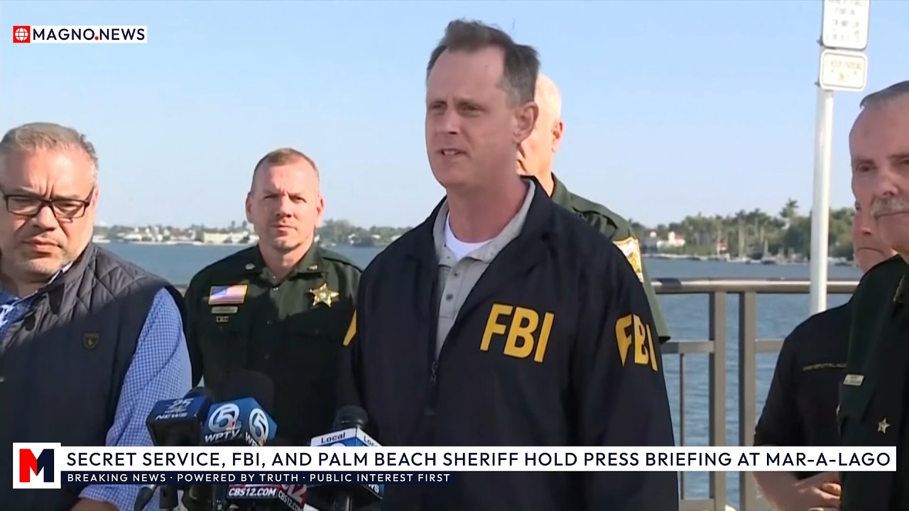 🚨 Secret Service, FBI, Palm Beach Sheriff Briefing at Trump Mar-a-Lago [LIVE]