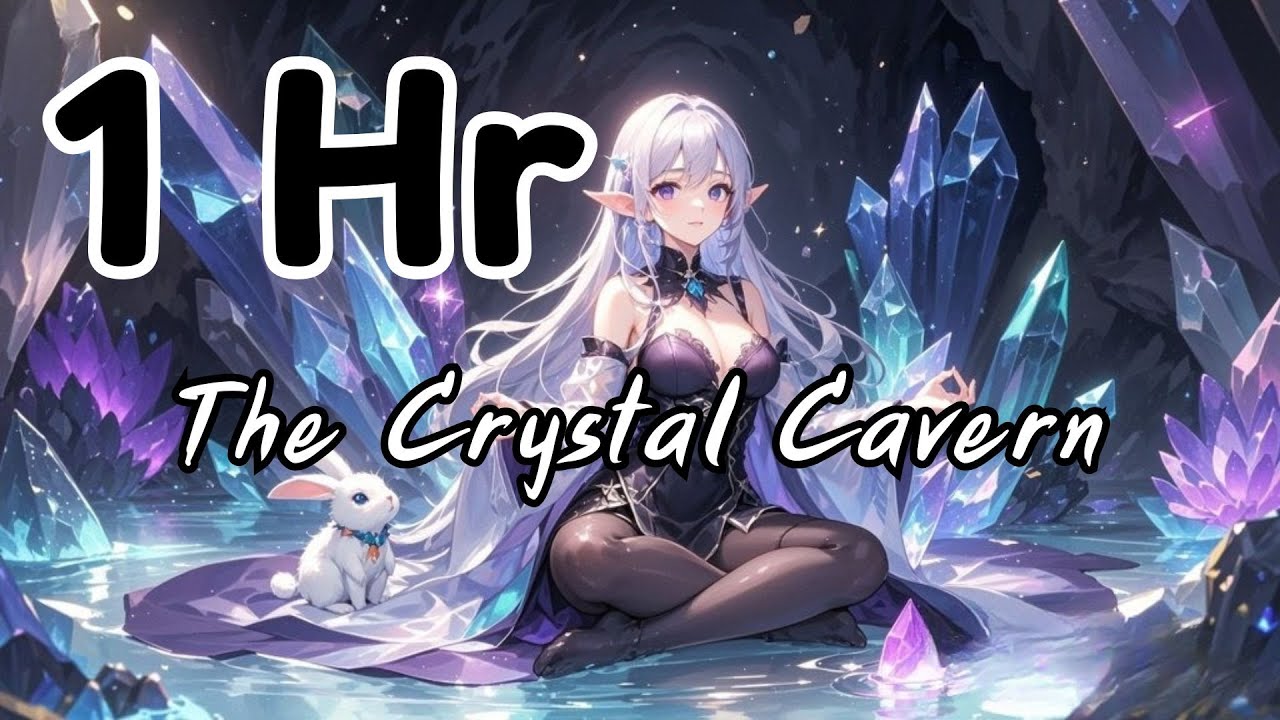 1 HR Crystal Cave Focus Deep Healing Ambience & Magica