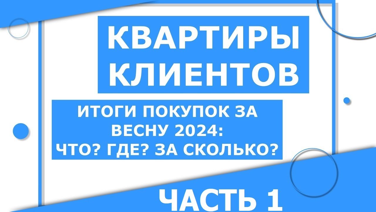 Квартиры, которые мы купили в 2024 году. ЧАСТЬ 1