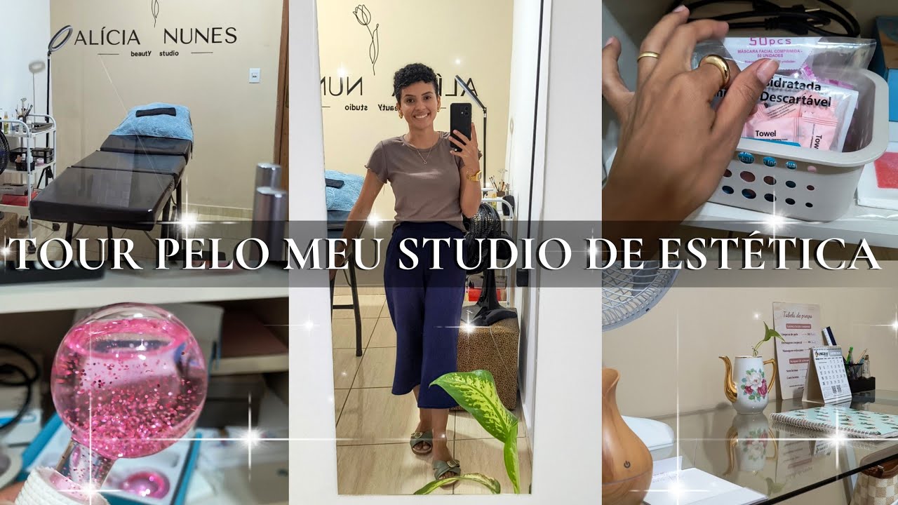 tour pelo meu novo Studio de estética & sobrancelhas em casa 💖🫰🏽