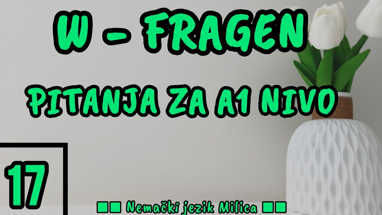 Lekcija 17 W - Fragen / PITANJA U NEMACKOM JEZIKU