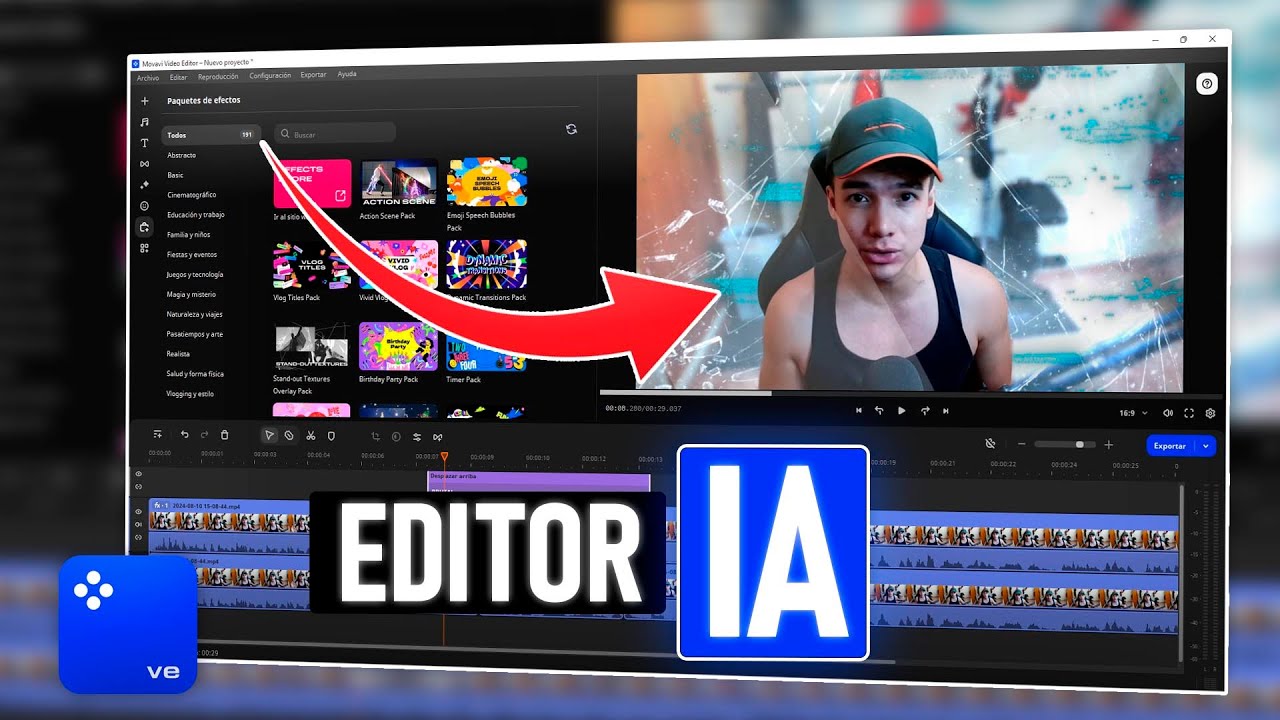 El Mejor EDITOR DE VIDEO con INTELIGENCIA ARTIFICIAL ✅ Movavi Video Editor