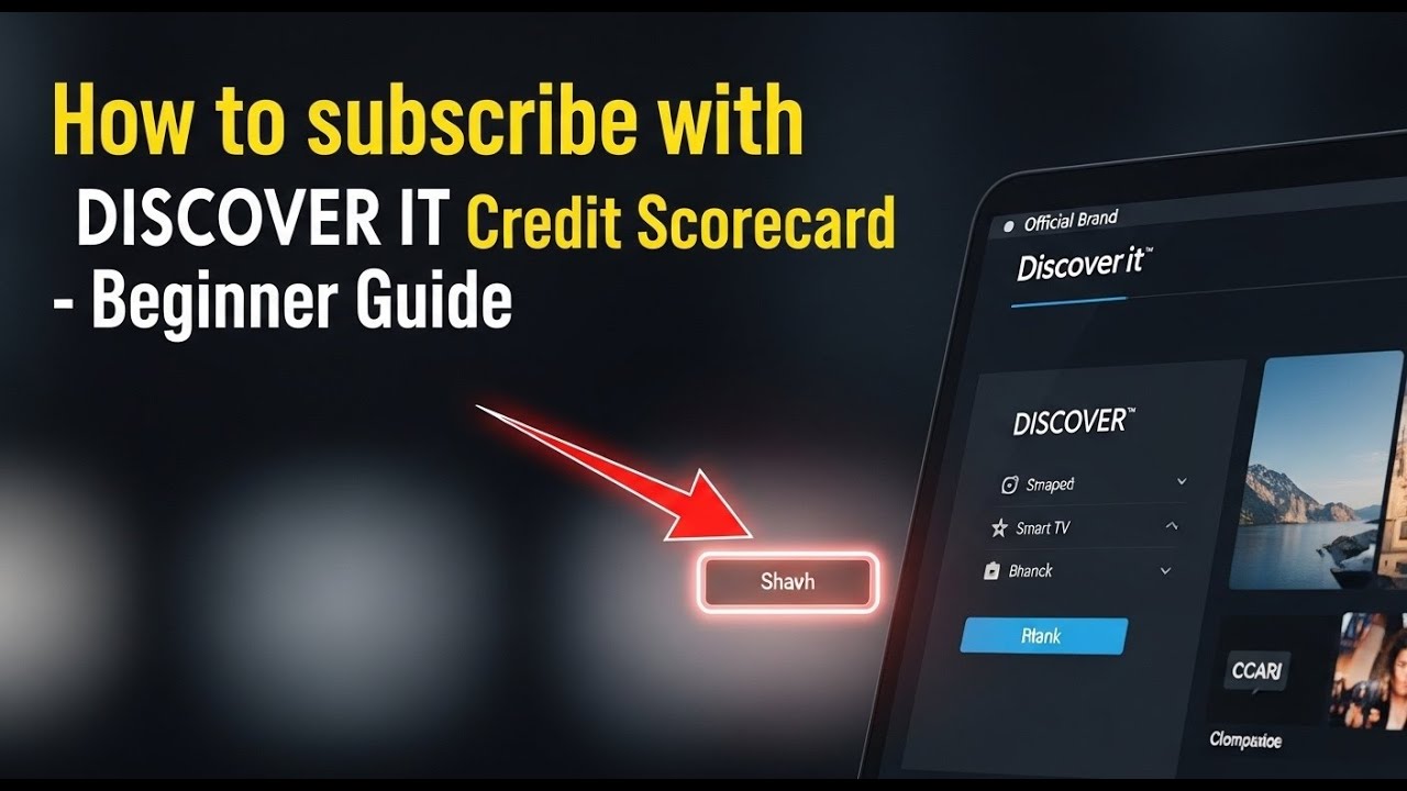 How to subscribe with Discover it Credit Scorecard - Beginner Guide