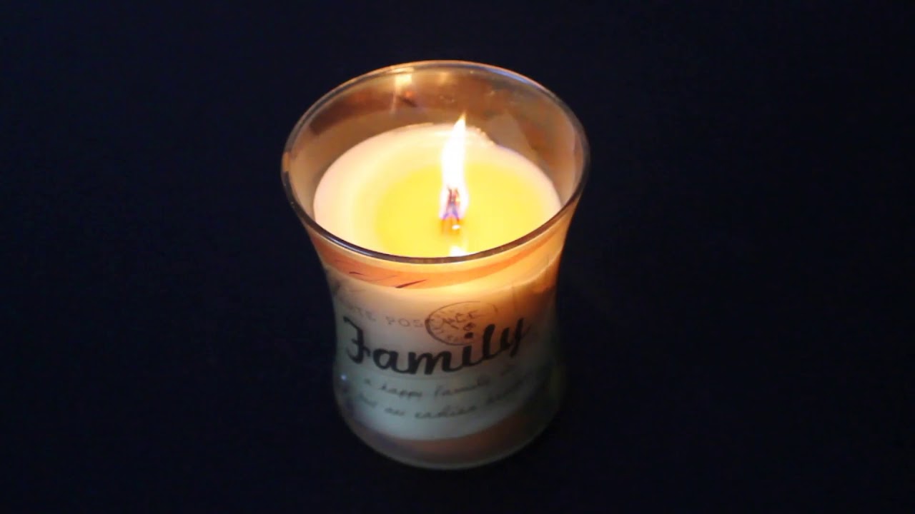Crackling Candle Wood Wick - Meditation, Relax, Quiet for 15 minutes