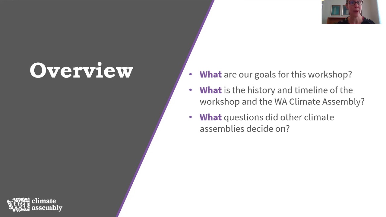 Scoping Workshop: WA Climate Assembly (11/10/2020)