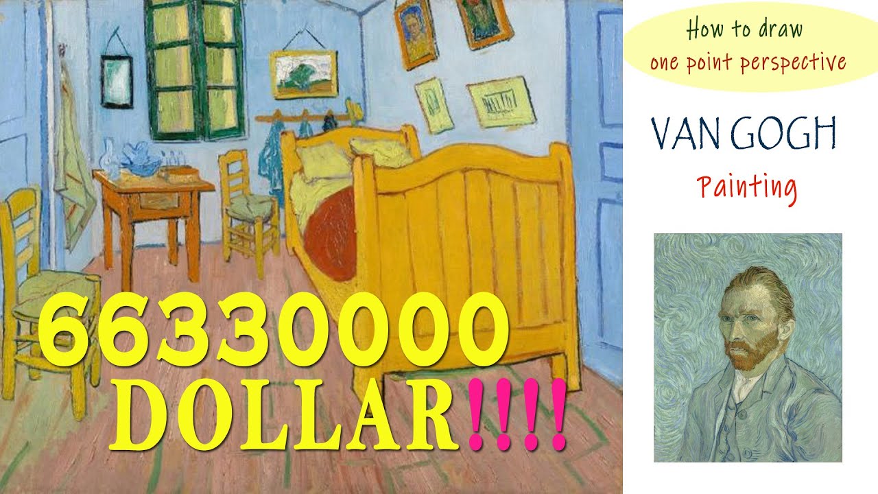 how to draw Van Gogh painting easy - one point perspective drawing tips pa