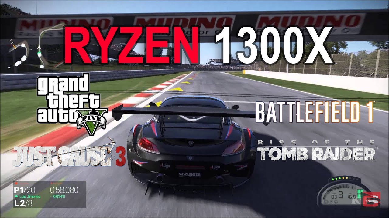 AMD Ryzen 1300X + GTX1080 Tested in 4 games |  Ultra Settings | 1080p