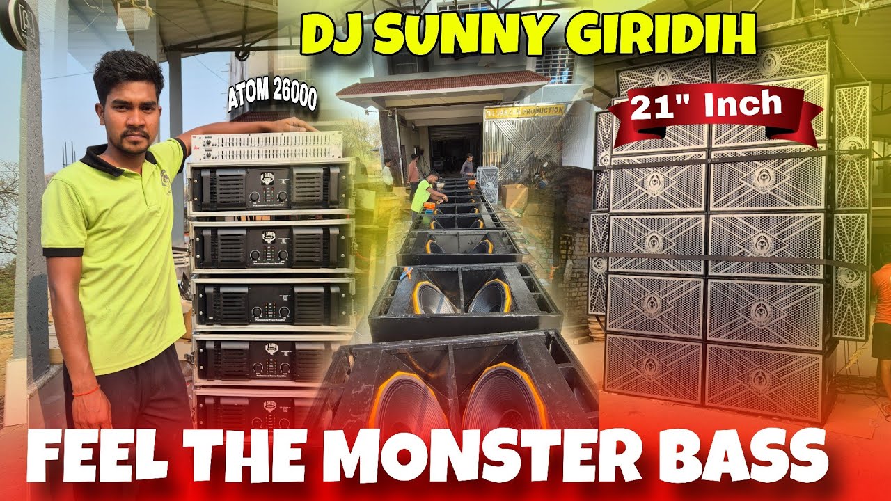 FEEL THA MONSTER BASS 🔊  DJ SUNNY GIRIDIH #DJ ATOM 2600 से  TESTING #DJ #VIRALVIDEO 