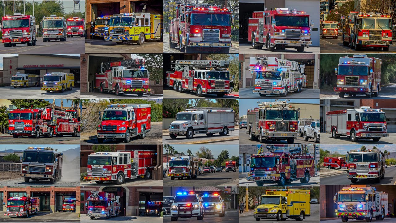 Best of 2025 Response Compilation Fire, Police and Ambulances !!