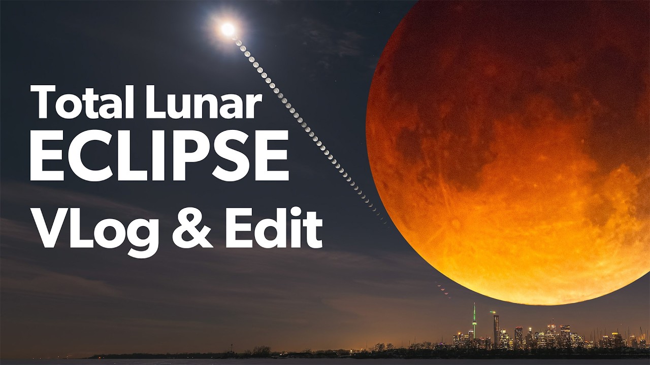 How to edit a Lunar Eclipse Transition Photo! Vlog and Edit of a Total Lunar Eclipse with Nikon Gear