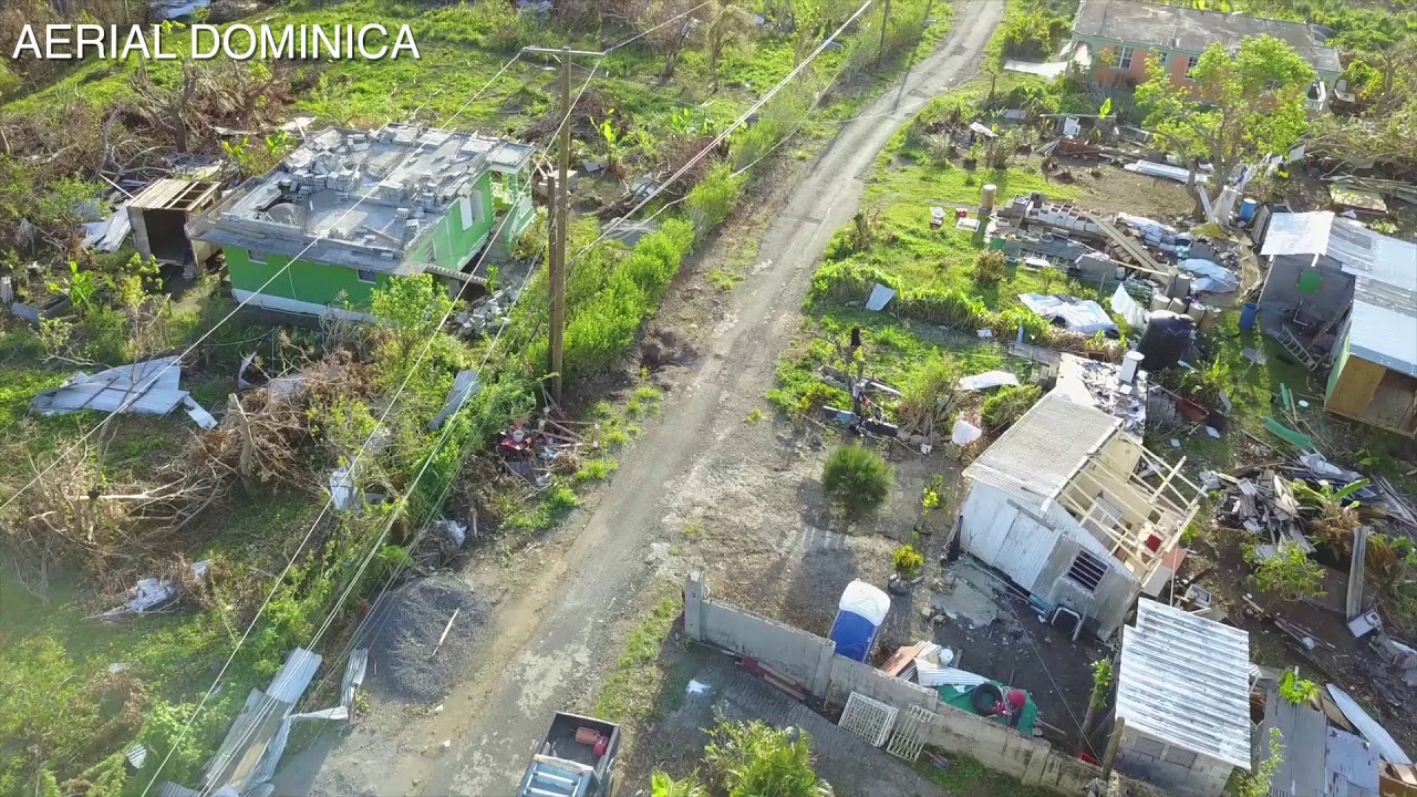 GRANGE 2 WEEKS AFTER HURRICANE MARIA | AERIAL DOMINICA
