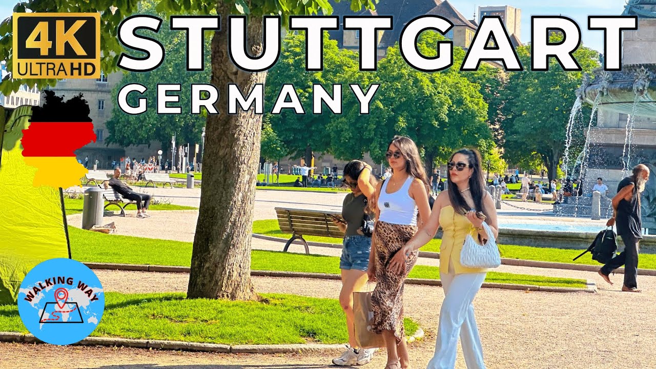 Stuttgart, Germany Walking Tour - Summer Walk 🔥 2025 - 4K 60fps