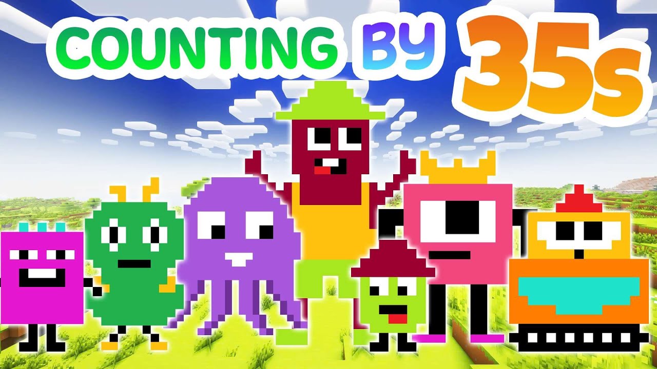 Counting by 35s Numberblocks Minecraft | Math for Kids | Learn To Count