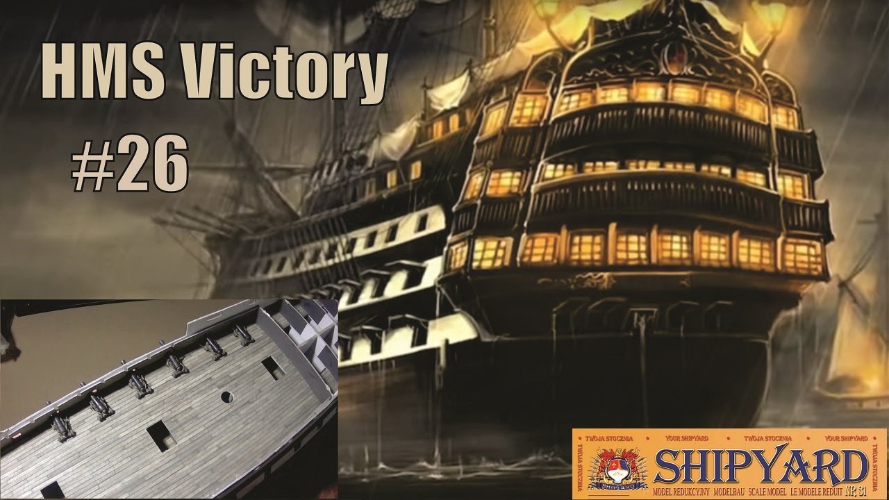 Modelismo naval de papel - HMS Victory #26 - Canones de cubierta principal