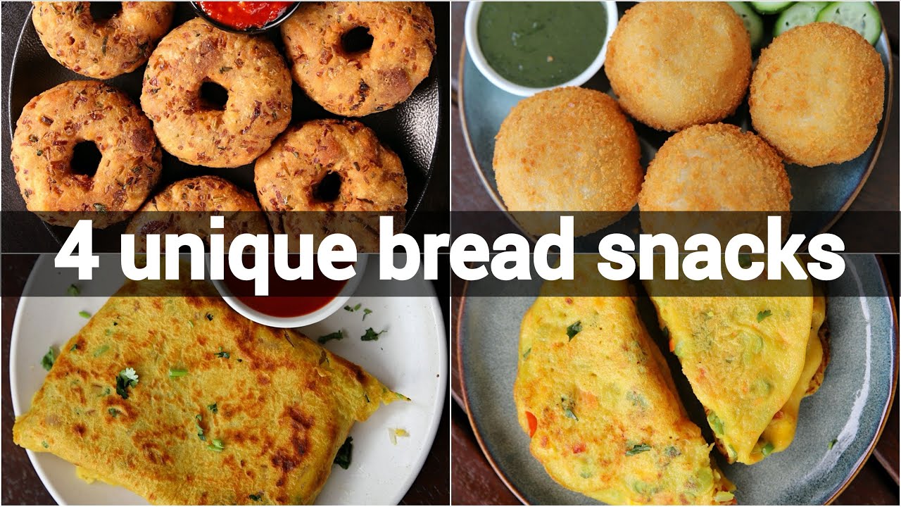 4 unique leftover bread snacks recipes | interesting bread snacks recipes for kids
