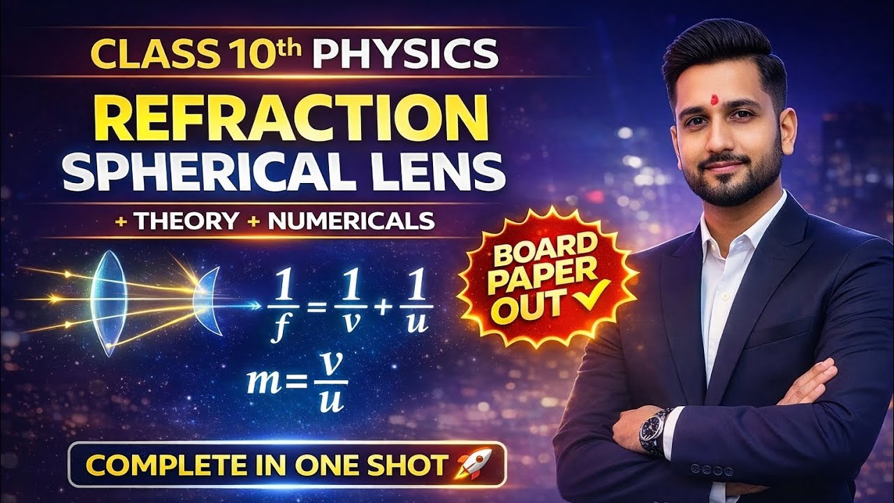 PHYSICS REFRACTION THERORY AND NUMERICALS CLASS-10TH CBSE AND UP BOARD 