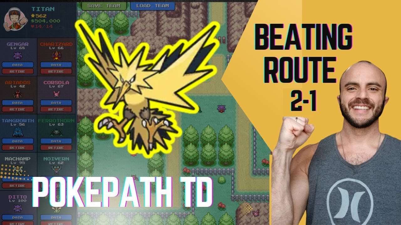 Как победить Запдоса - МАРШРУТ 2-1 | Pokepath TD