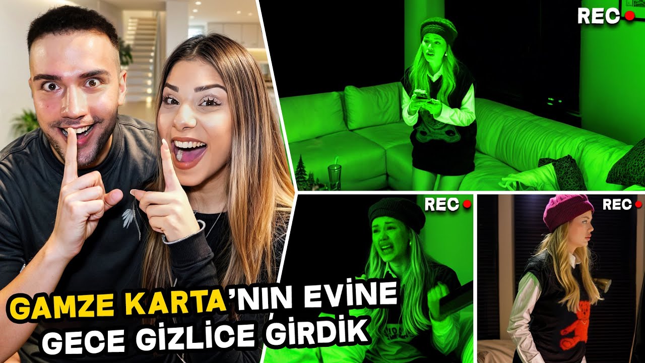 GAMZE KARTA ‘NIN EVİNDE GİZLİCE KALIP KORKUTTUK ! W/@GamzeKarta