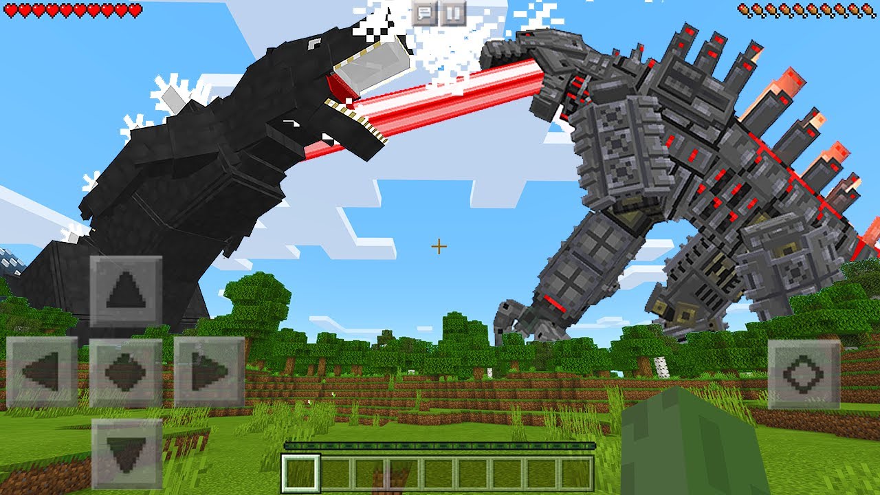 Я нашел МЕХАГОДИЛЛА против ГОДЗИЛЛЫ 1954 в Minecraft Pocket Edition...