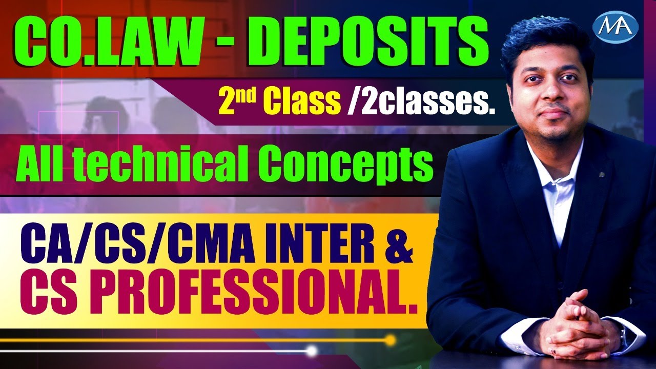 Deposit 2nd class II CA/CS/CMA INTER & CS PROFESSIONAL || All technical points explained