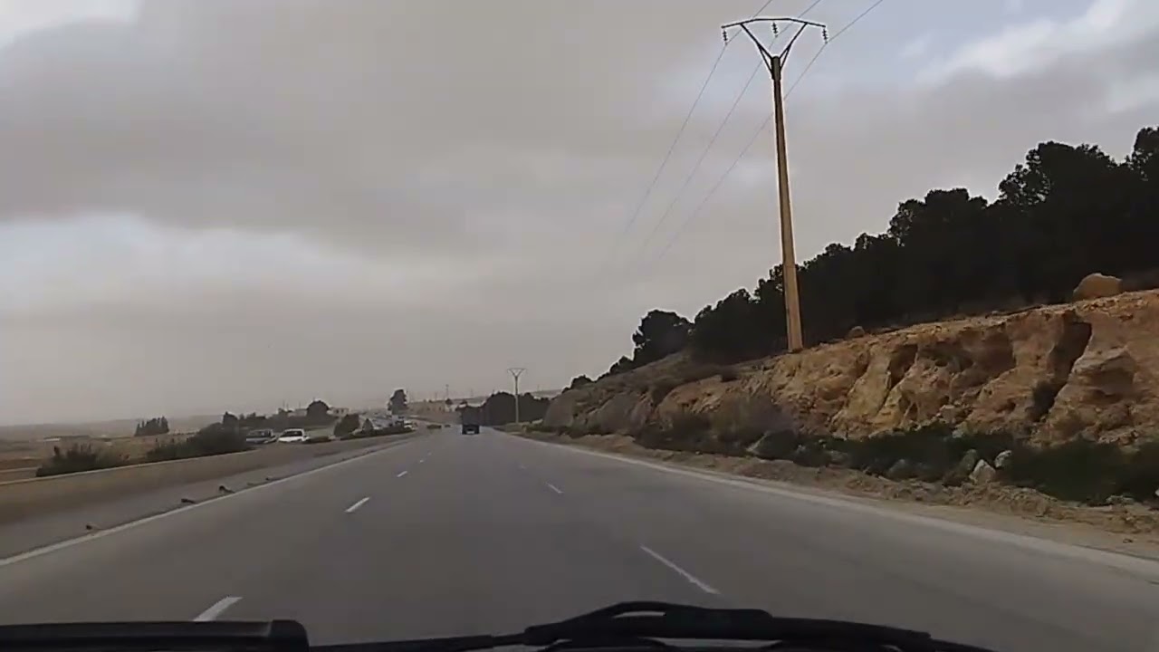 اجواء الشتاء في عاصمة السهوب ولاية الجلفة طريق حاسي بحبح 