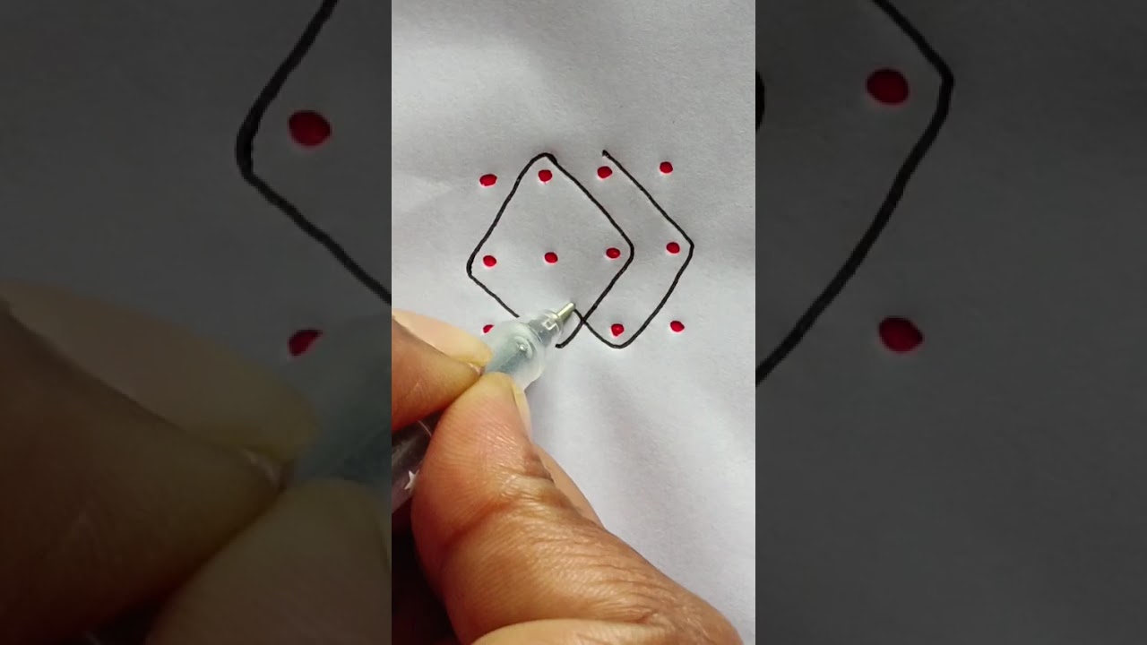 3 dots easy kolam | small dots muggulu | #dialyrangoli #muggulu #rangolidesigns #fridaykolam #kolam