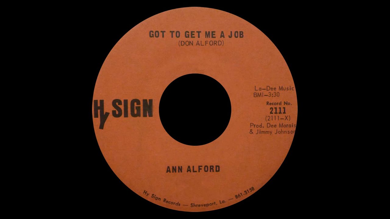 Ann Alford ‎– Got To Get Me A Job ℗ 1971