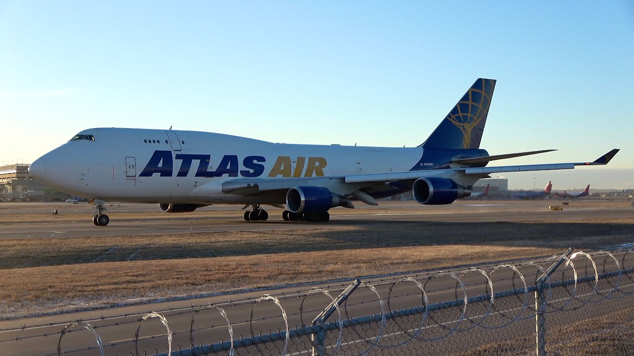 Atlas Air 747-400 Rocket Takeoff | MSP