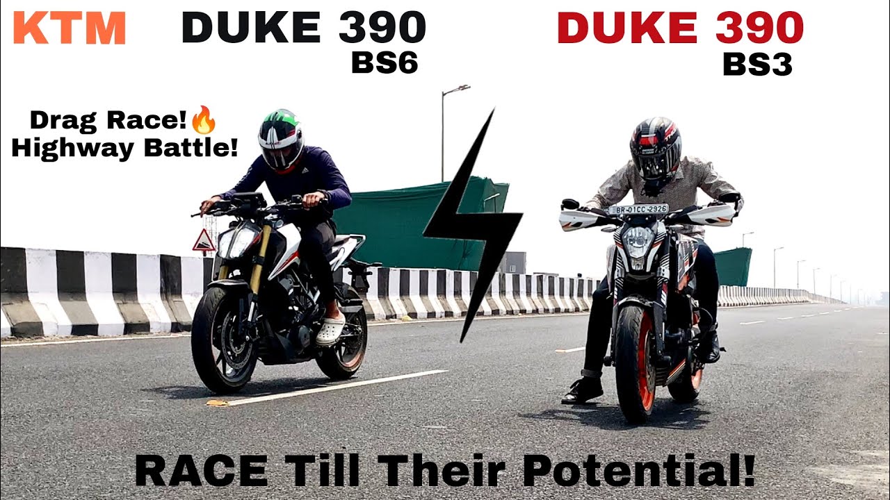 DUKE 390 BS6 vs DUKE 390 BS3 DRAG RACE TOPEND TEST | HIGHWAY BATTLE 2021 | CLOSE CALLS | PATNA BIHAR