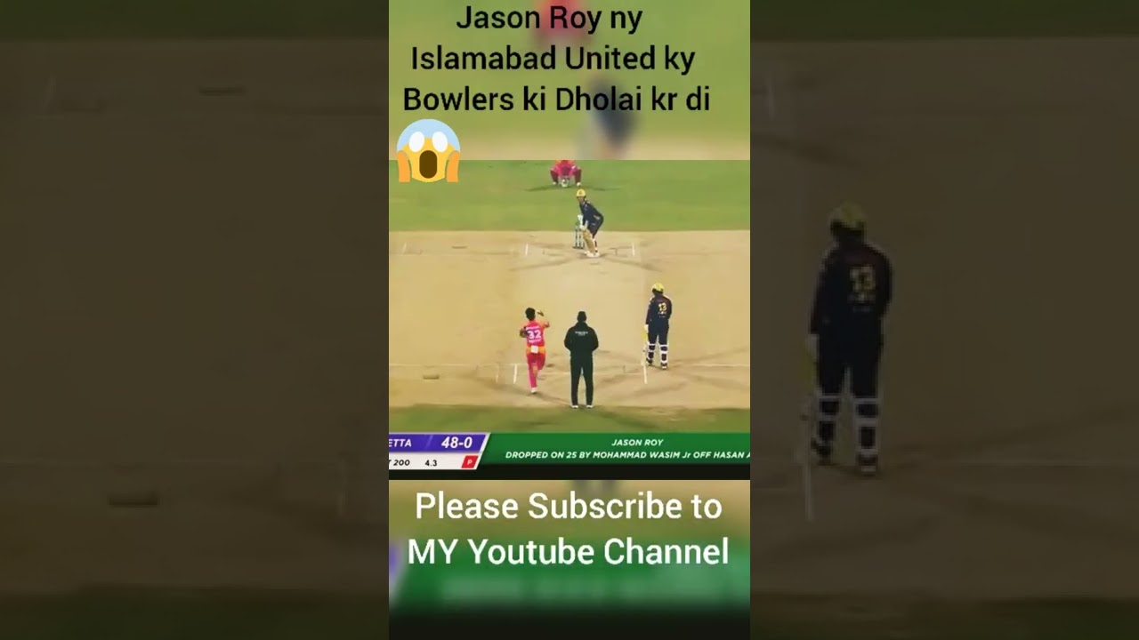 Jason Roy😎 Fifty against Islamabad United #QGvIU #IUvQG #PSL7 #JasonRoy