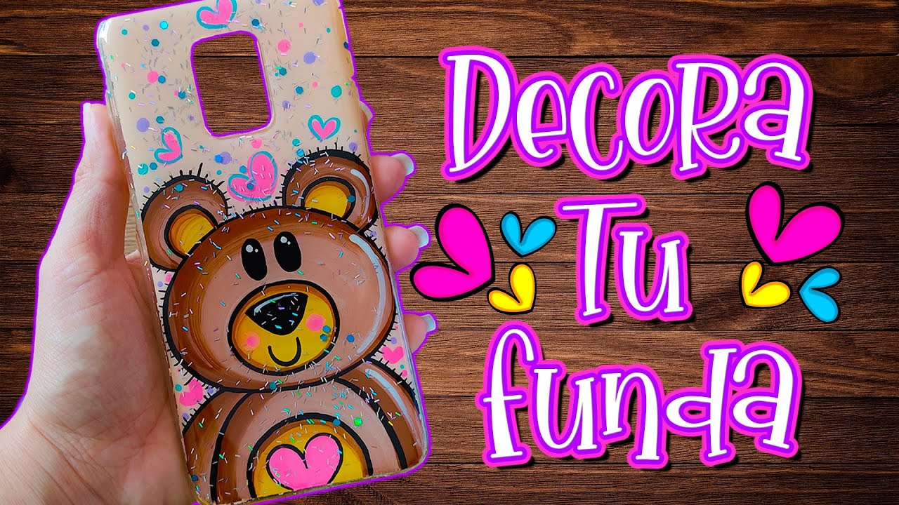💕CÓMO DECORAR FORRO DE CELULAR!🐻 😍Aprende Dibujo y Resina Gemelos Paso a Paso!💕🎨