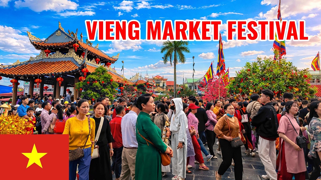 One Day Before the Famous Vieng Market Festival - Crowded and Lively in Nam Dinh, Vietnam